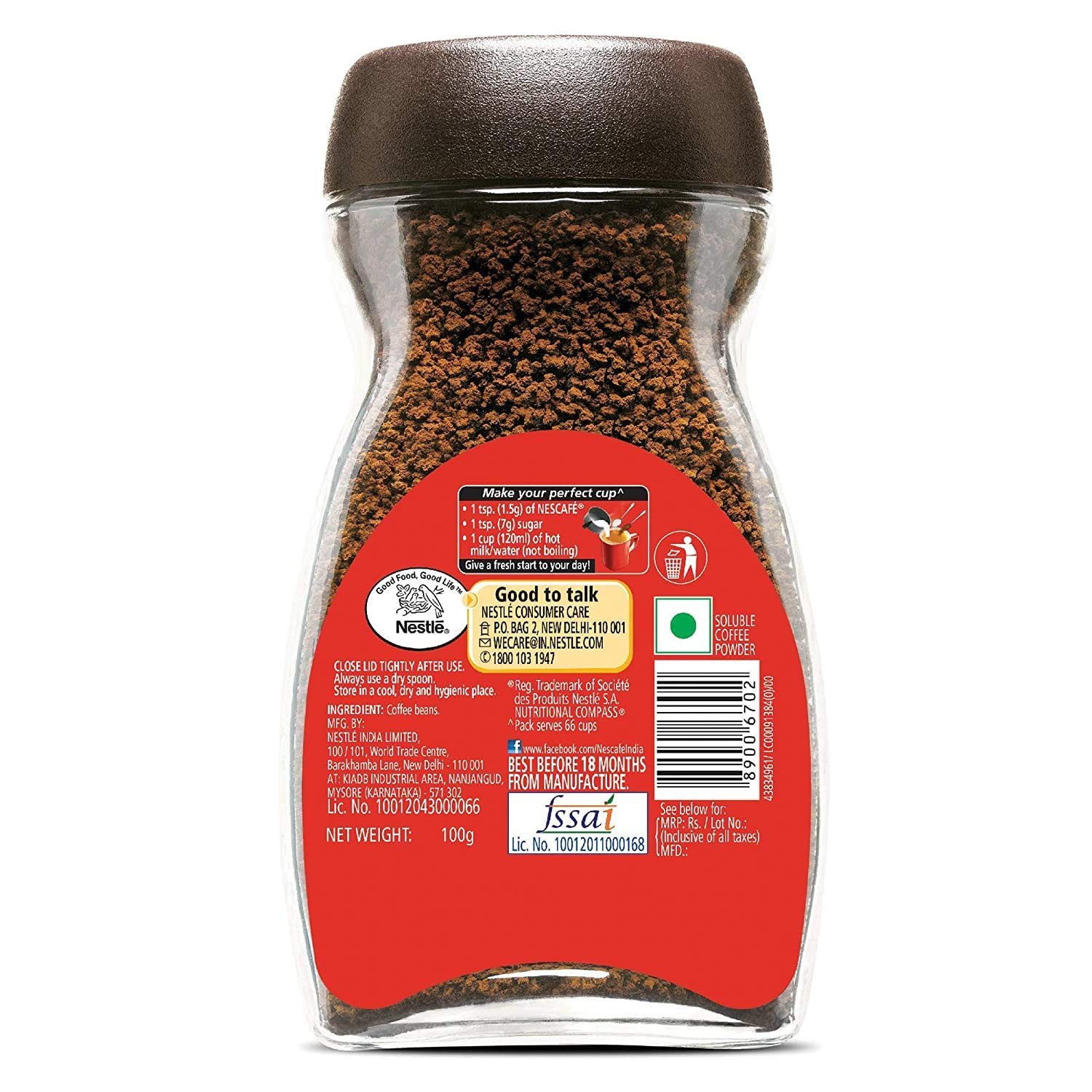 Nescafé Classic Coffee 100g Dawn Jar 1011